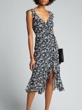 Like New 💖 Veronica Beard Ruffle Hem Flowy Floral Dress